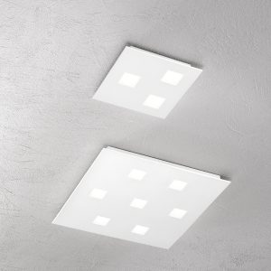 Perenz -PIXEL Plafoniera in metallo verniciato bianco