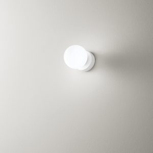 Perenz - Applique in vetro e metallo col.bianco