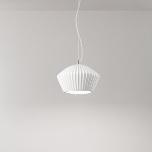 Perenz -MINEA sospensione in gesso e met. col.bianco