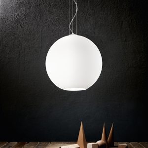 Perenz -UFO sospensione in vetro bianco