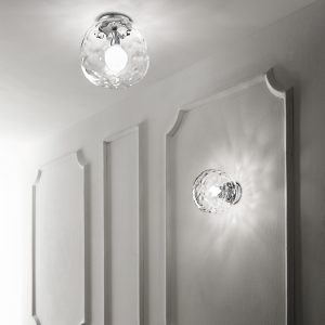 Perenz - Applique in cromo lucido con vetro