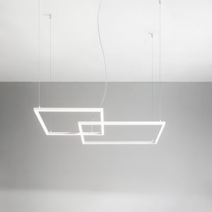 Perenz -CROSS Sospensione in alluminio colore bianco