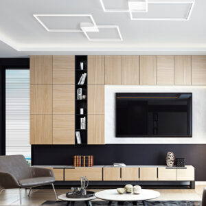 Perenz -CROSS plafoniera in alluminio colore bianco