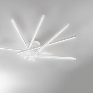Perenz - plafoniera in alluminio verniciato bianco