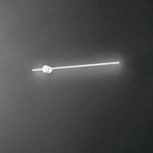 Perenz -CLOCK Applique in alluminio colore bianco