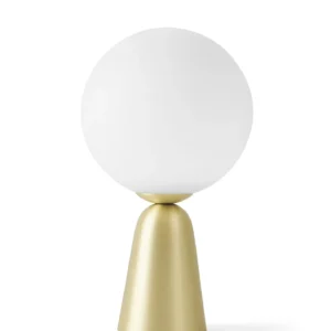 Sforzin Miloox - Lunar lampada da tavolo in vetro soffiato bianco