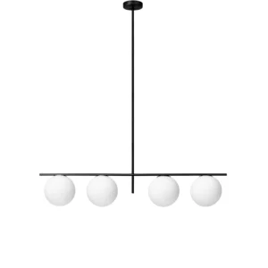 Sforzin Miloox - Jugen black lampada a sospensione in vetro bianco