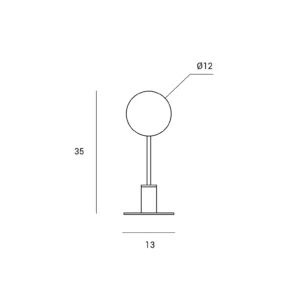Sforzin Miloox - Cosmo lampada da tavolo 1 luce oro verniciato