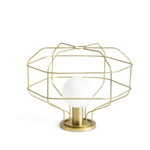 Sforzin Miloox - Wire lampada da tavolo gabbia oro lm