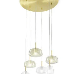 Sforzin Miloox - X-ray lampada a sospensione 6 luci composizione trasparente