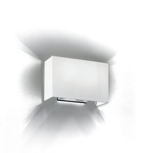 Perenz - Applique cromo spazzolato-paralume tessuto