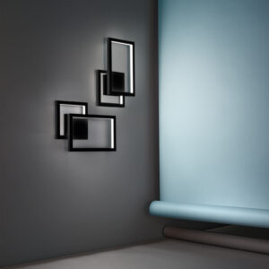 Perenz - CROSS applique in alluminio colore NERO