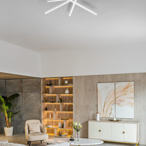 Perenz - plafoniera in alluminio verniciato bianco