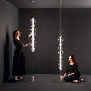 Perenz - BUBBLES Piantana in metallo e vetro