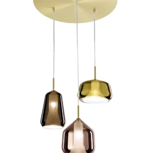 Sforzin Miloox - X-ray lampada a sospensione tre luci 1 vetro per colore