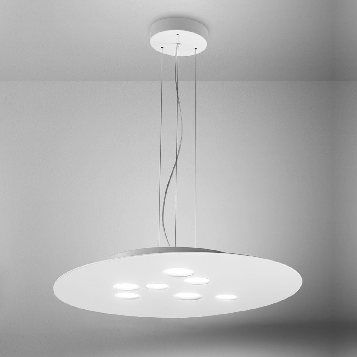 FLUSB1 Sospensione in metallo con luce in biemissione - MAX 10X8W