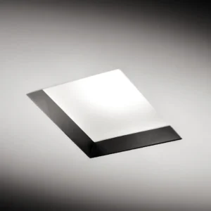 Sforzin Miloox - Filiatra' incasso 1 luce quadrato con vetro nero