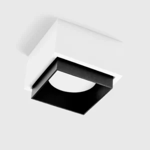 Sforzin Miloox - Syme lampada da soffitto 1 luce quadrata nero