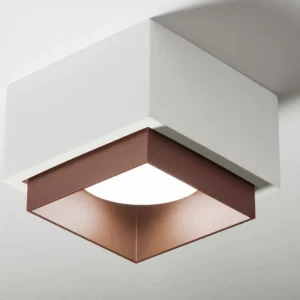 Sforzin Miloox - Syme lampada da soffitto 1 luce quadrata rame