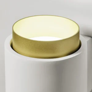 Sforzin Miloox - Syme lampada a parete 2 luci tonda ottone