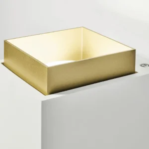 Sforzin Miloox - Syme lampada a parete 2 luci quadrata ottone