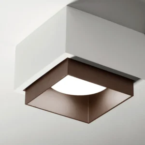 Sforzin Miloox - Syme lampada da soffitto 1 luce quadrata bronzo