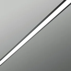 Sforzin Miloox - Ipso profilo gesso e alluminio nero con copertura opalina